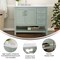 Flash Furniture Vega 42 Inch Vanity w/Sink, Storage Cabinet w/Soft Close Doors, Open Shelf and 3 Drawers, Sage FS-VEGA42-SG-GG - alternate 5